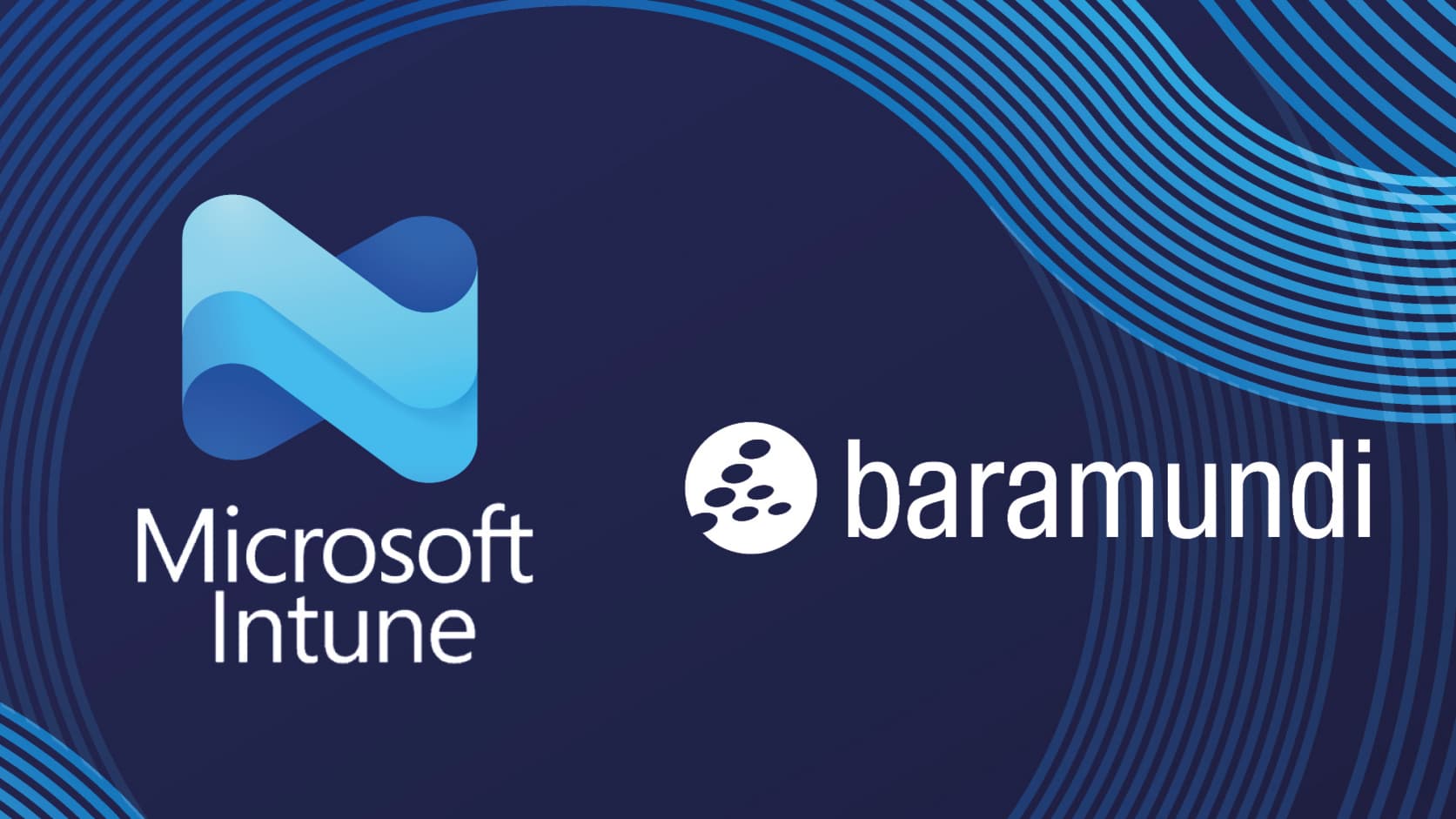 Logos von Microsoft Intune und baramundi im Kontext des Endpoint Managements