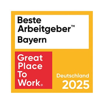 Wyróżnienie „Najlepsi pracodawcy w Bawarii” przyznane przez Great Place to Work Deutschland w 2025 roku