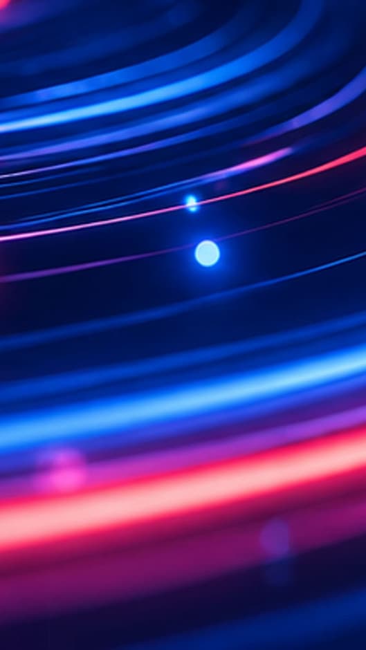 Abstrakte blaue und pinke Lichtspuren als Symbol für modernes Endpoint Management