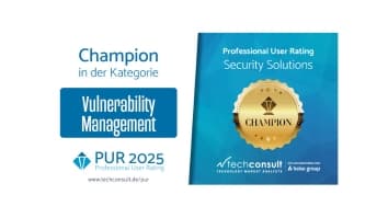 Awarded "Champion" in the Vulnerability Management category at PUR 2025