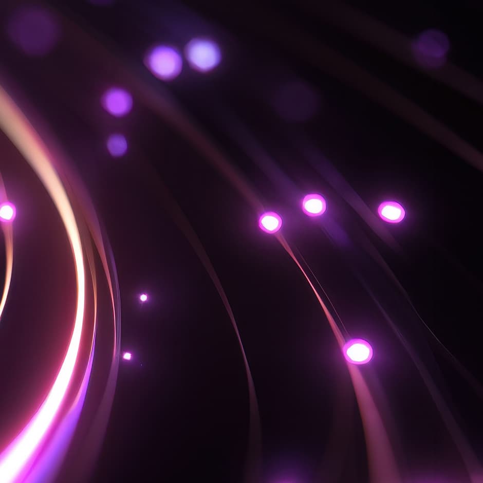 Abstrakte violette Lichtspuren als Hintergrund zum E-Book „Proactive Endpoint Operations“