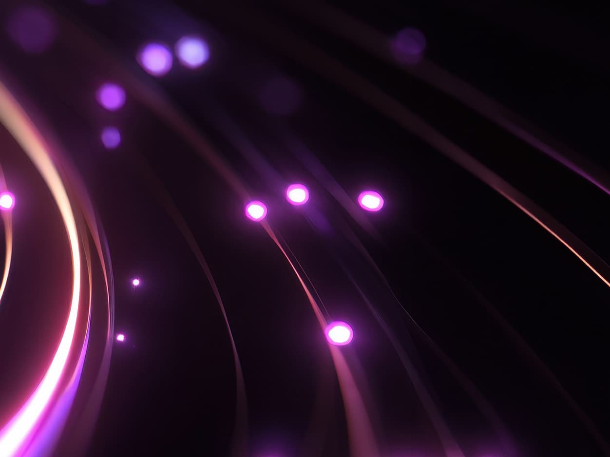 Abstrakte violette Lichtspuren als Hintergrund zum E-Book „Proactive Endpoint Operations“