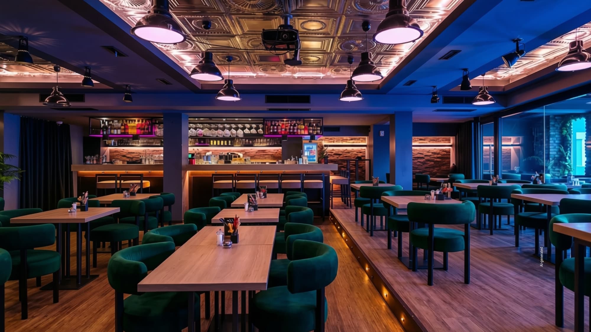Modernes Restaurant als Veranstaltungsort für das Pre-Launch Event des baramundi Proactive Hub