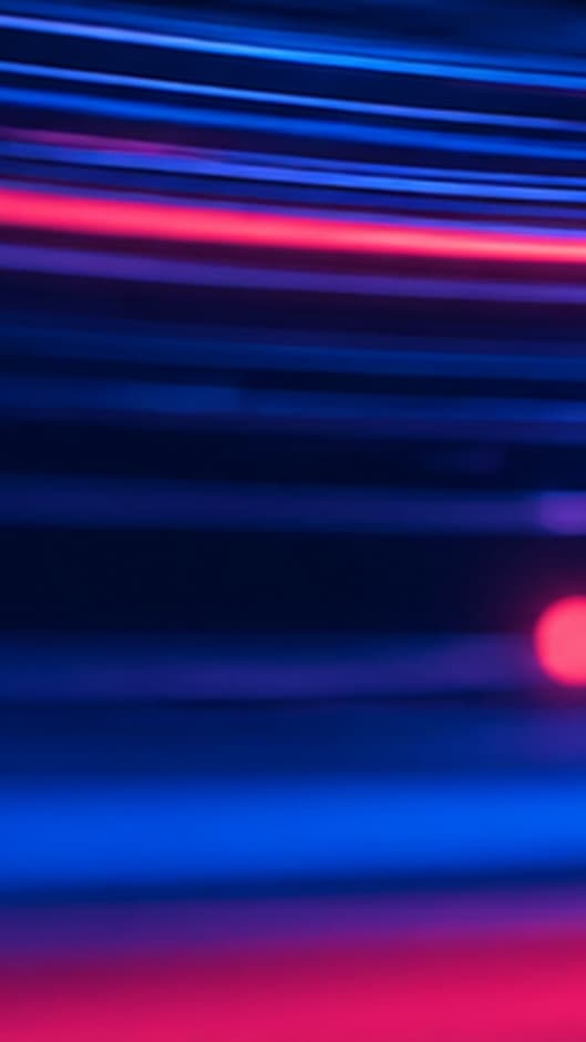 Abstrakter Hintergrund mit blauen und pinken Lichtstreifen und leuchtenden Punkten