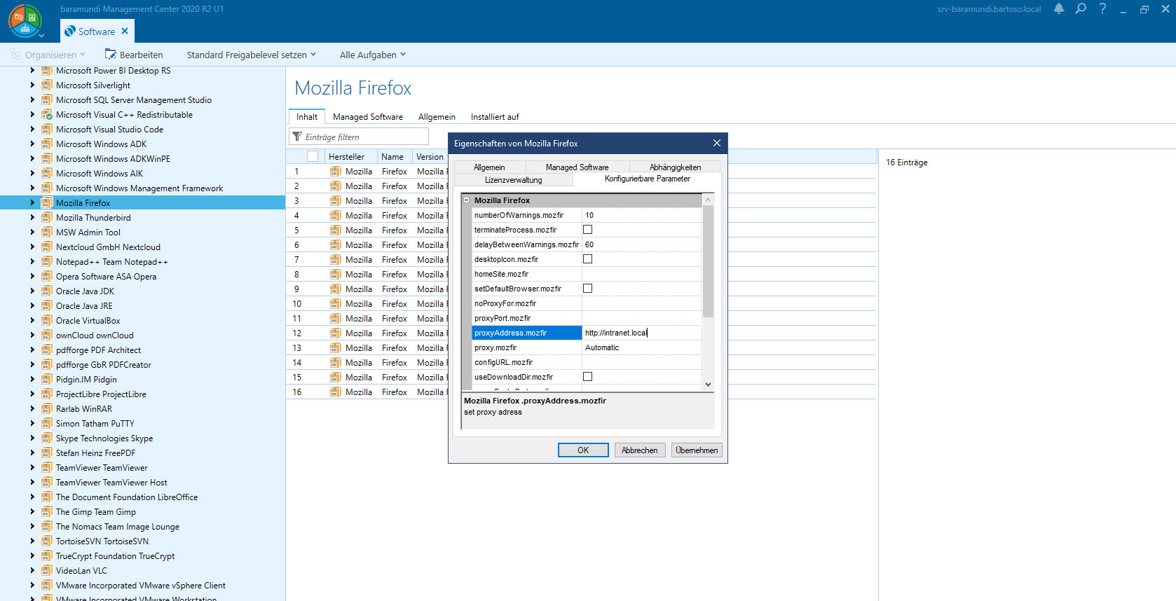 Patch Management: save MSW settings