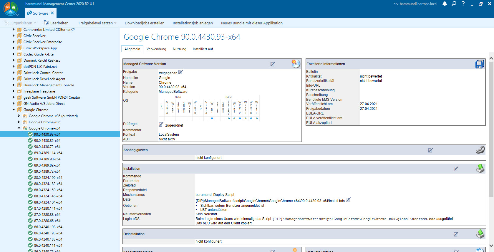 Patch Management: package software versions automatically