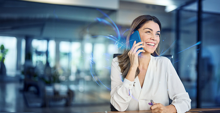 woman working in compliance & banking IT