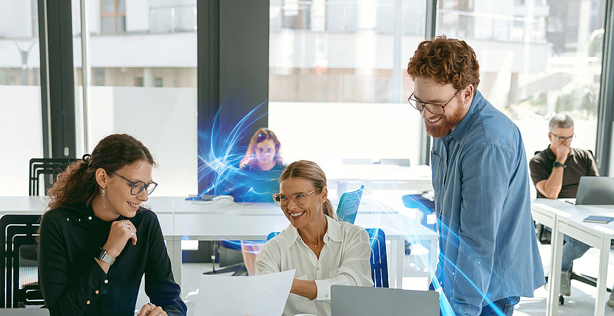 Dipendenti soddisfatti beneficiano di una Digital Employee Experience (DEX) ottimizzata nella vita lavorativa quotidiana