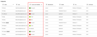 Figure 4 – Prototipo di interfaccia utente per il feedback dell’utente finale in Argus Experience