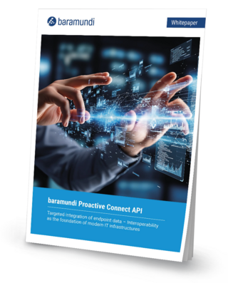 Cover of the “baramundi Proactive Connect API” whitepaper