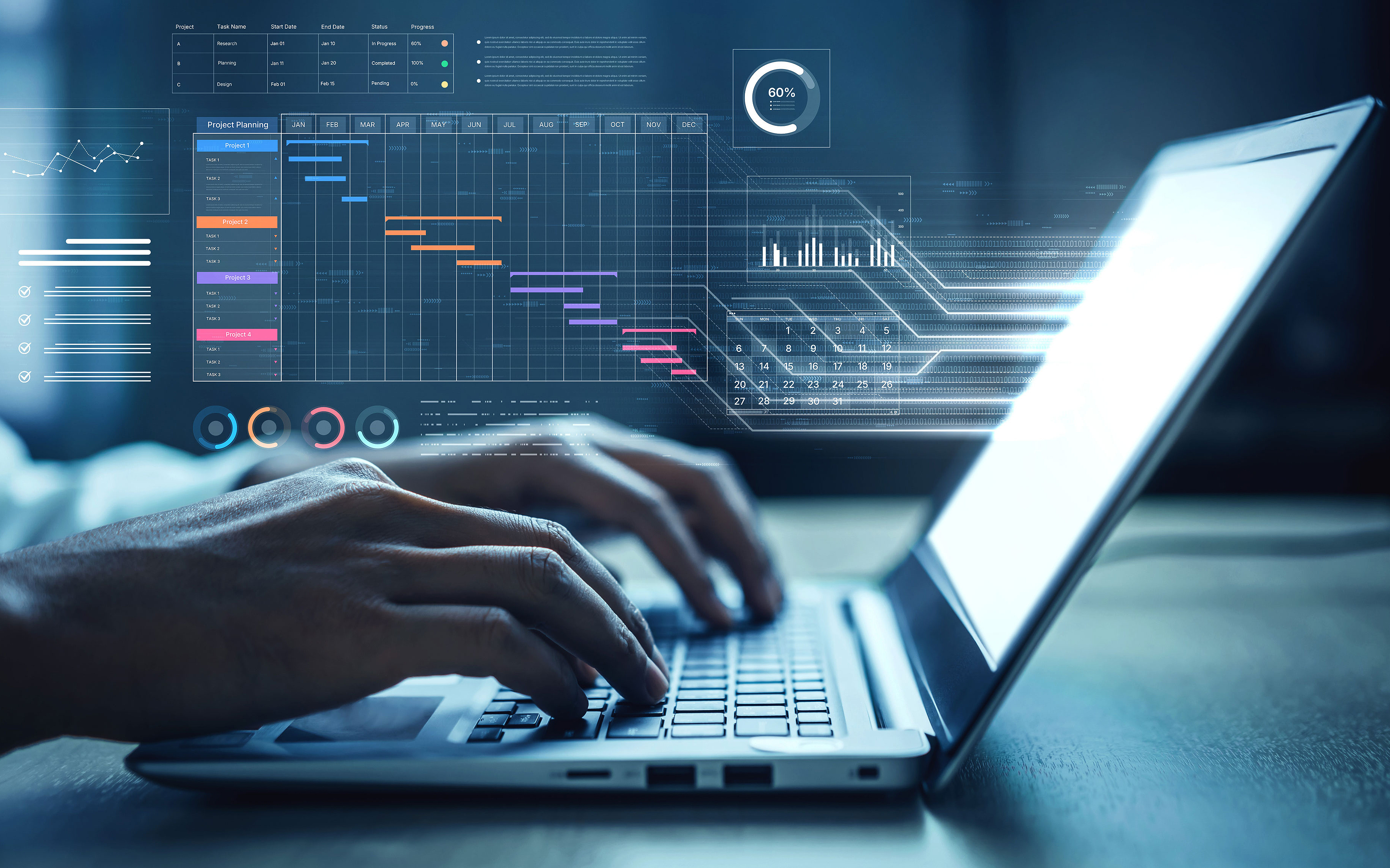 Grafische Darstellung von IT-Monitoring und Leistungsanalysen auf einem Laptop. Grafische Darstellung von IT-Monitoring und Leistungsanalysen auf einem Laptop.
