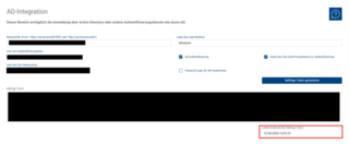 Zeitstempel für den Settings Token