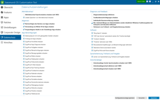 Configuring security relevant settings directly in the Windows 10 installation medium