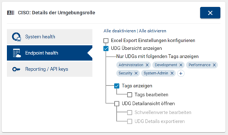 Individuelle Konfiguration von Berechtigungen für Benutzerrollen